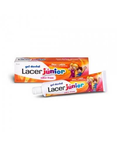 Lacer junior - gel dental - sabor fresa - 75 ml