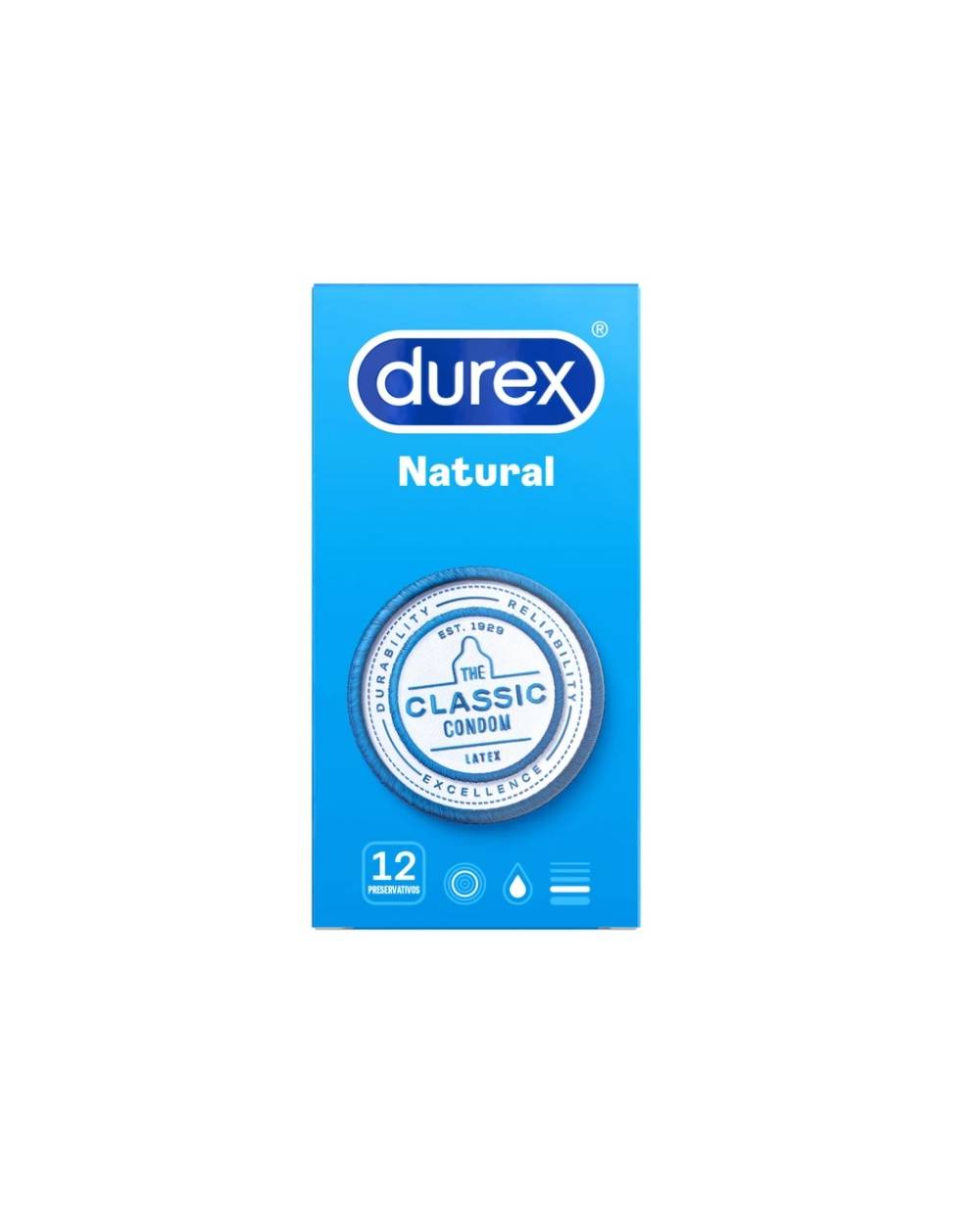 Preservativos Durex Natural Plus 12 Unidades