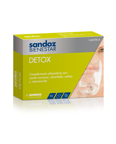 Detox 30 capsulas sandoz bienestar