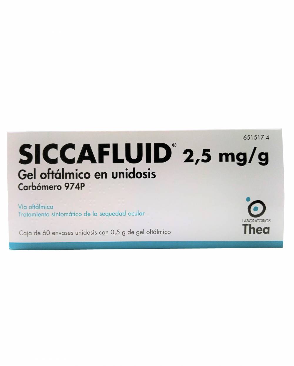 Siccafluid 2.5 mg/g - gel oftálmico - 60 unidades de 0.5 g