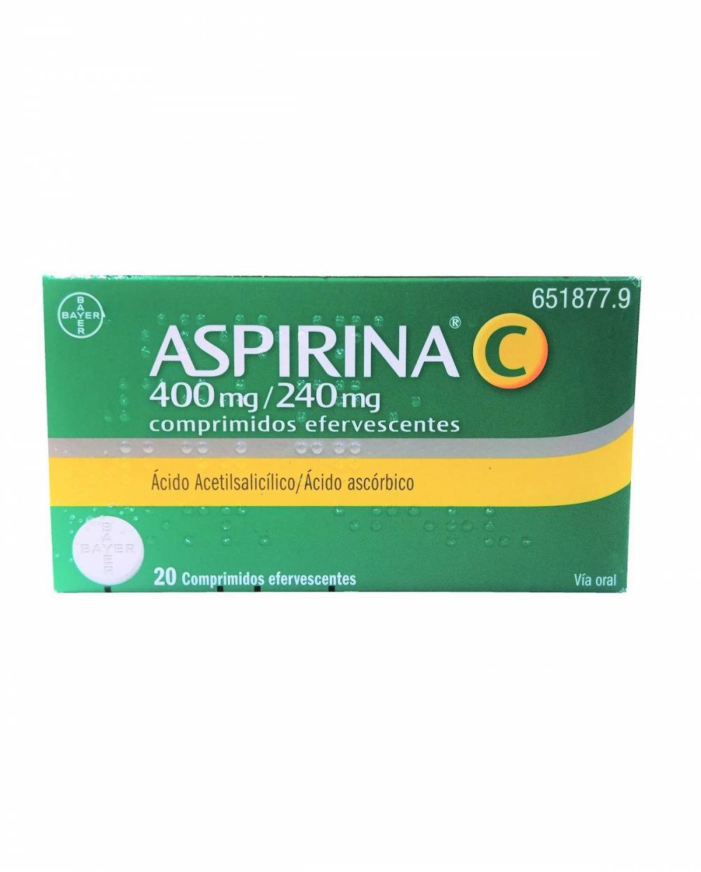 Aspirina C 400/240 mg - 20 comprimdos efervescentes