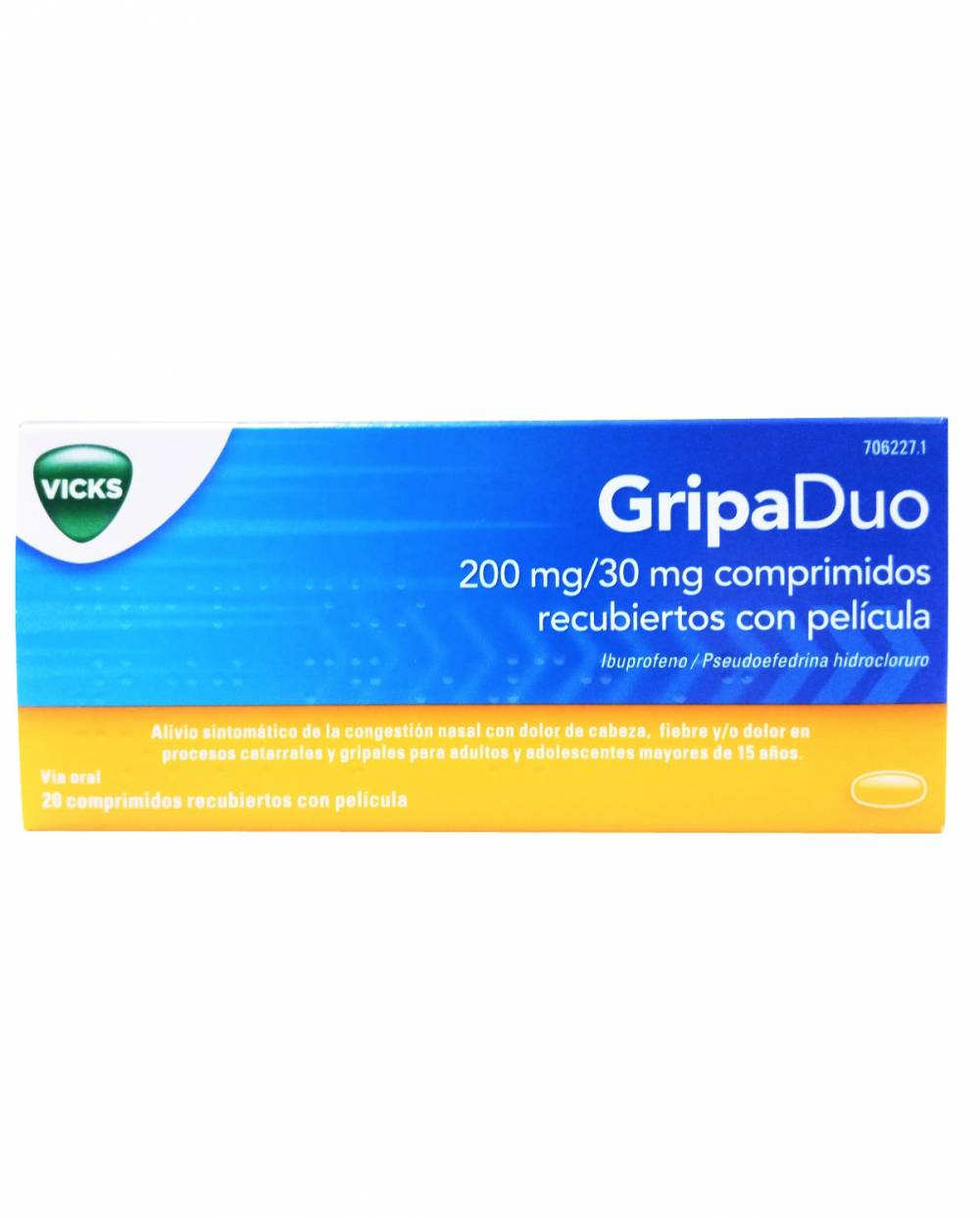 Gripaduo - 200 mg / 30 mg - 20 comprimidos