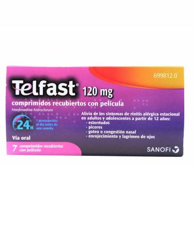 Telfast 120 mg - 7 comprimidos