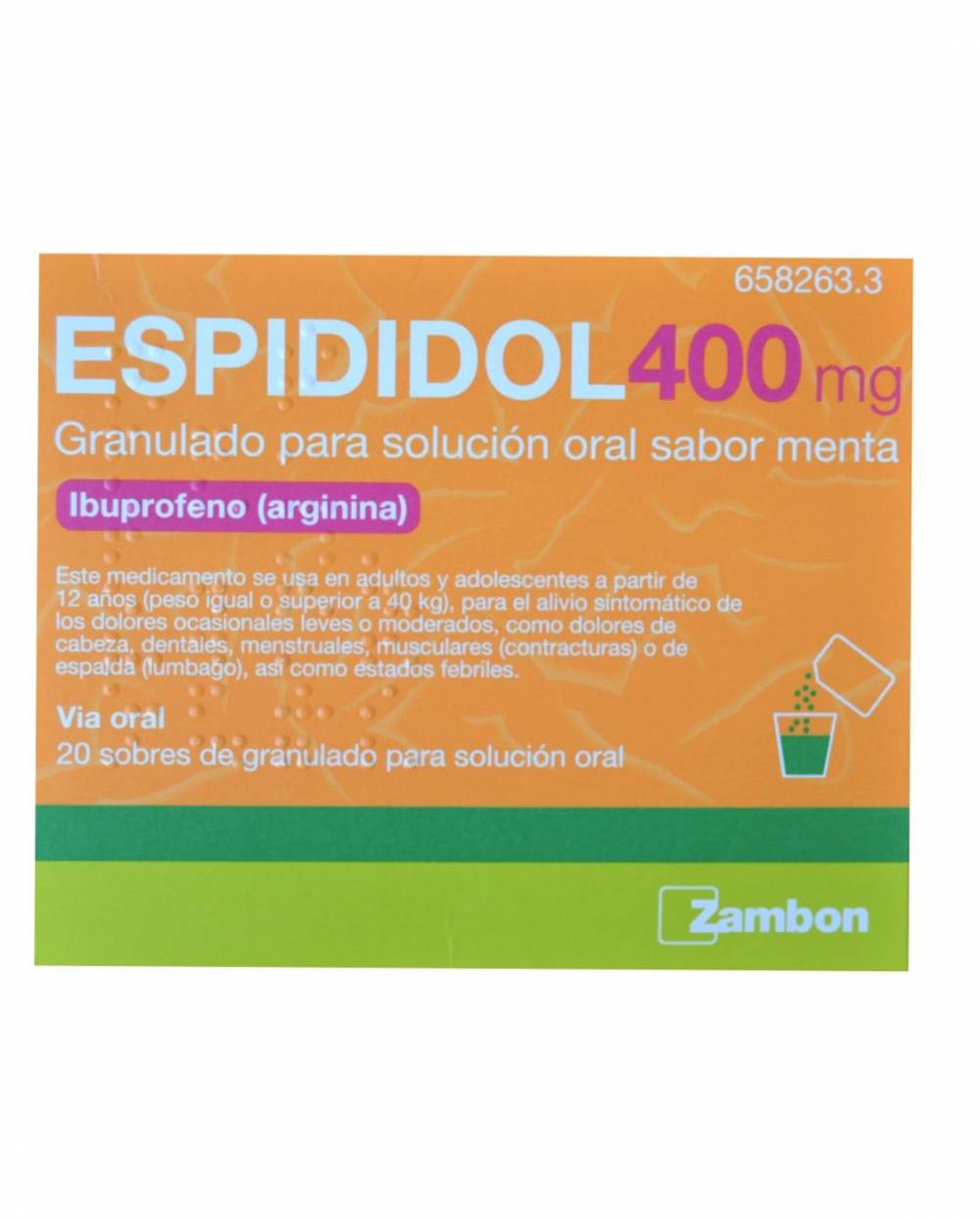 Espididol 400 mg - 20 sobres sabor menta