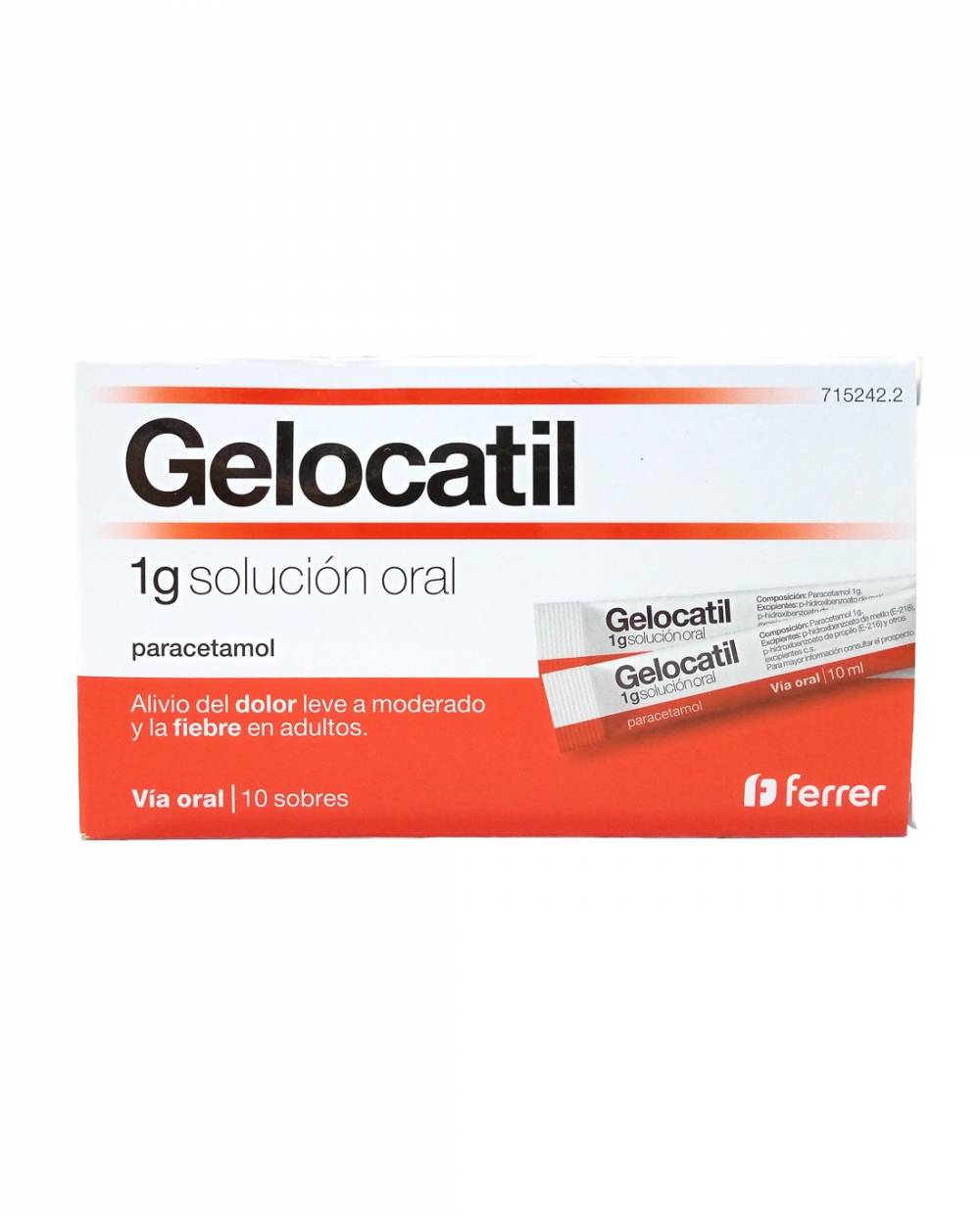 Gelocatil 1 g - 10 sobres solución oral