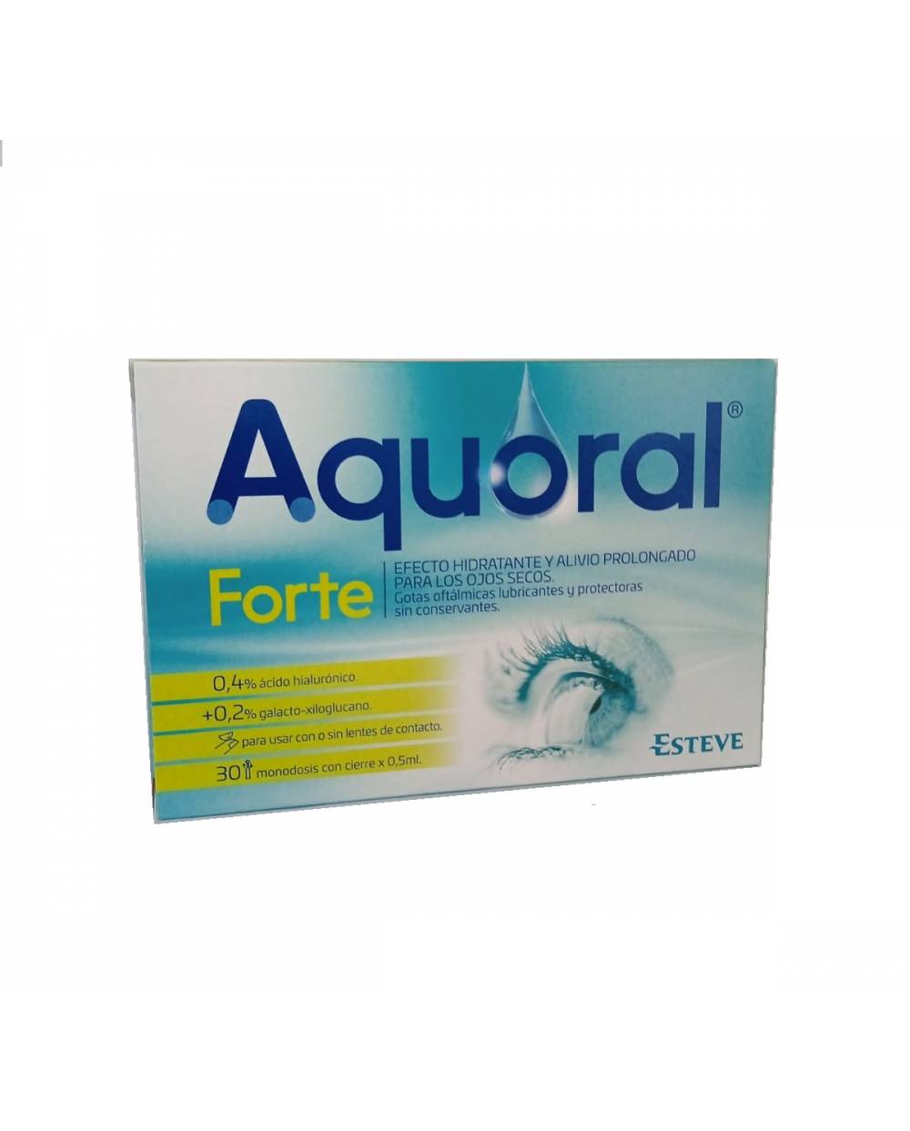 Aquoral, Aquoral Forte gotas oftálmicas ácido hialurónico 0,4% 30  monodosis, Farmacias 1000