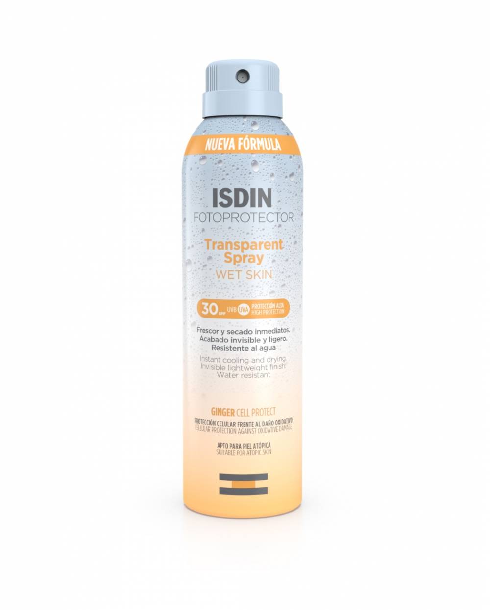 Spray Transparente Piel Mojada ISDIN Spf 30+ 250 ml