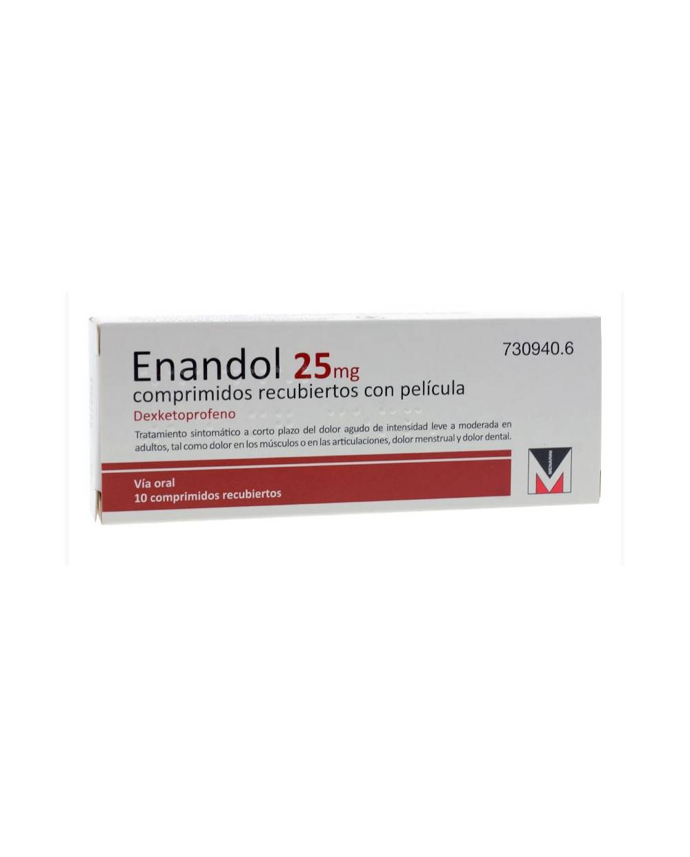 Enandol 25 mg 10 comprimidos recubiertos