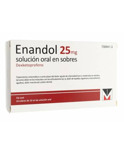 Enandol 25 mg 10 sobres solucion oral 10 ml