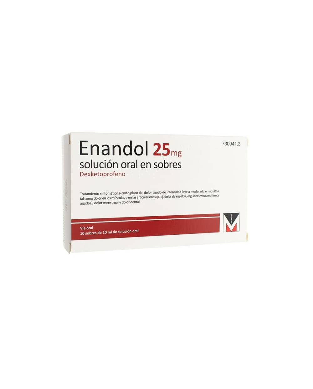 Enandol 25 mg 10 sobres solucion oral 10 ml