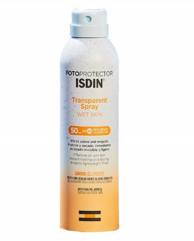 Spray transparente Piel Mojada Isdin - Spf 50+ - 250 ml