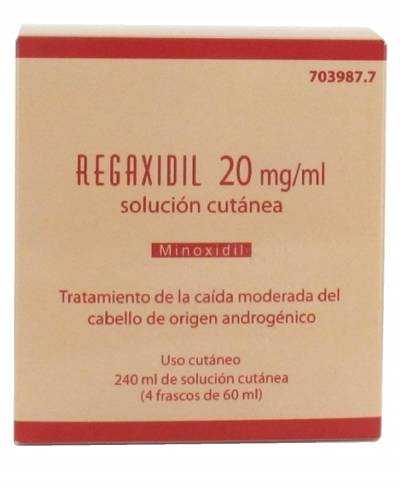 Regaxidil 20 mg/ml - solución cutánea - 4 x 60 ml