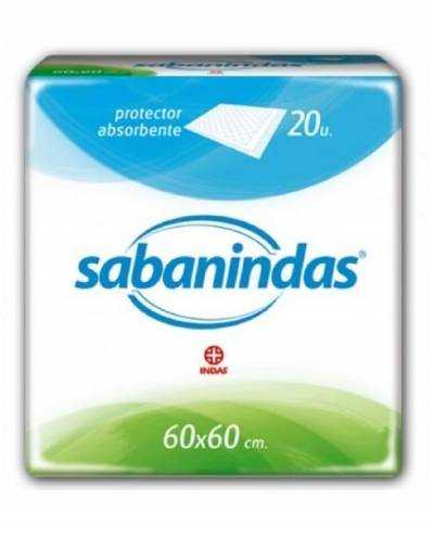 Protector absorbente sabanindas extra  60x60 cm  -  20 unds