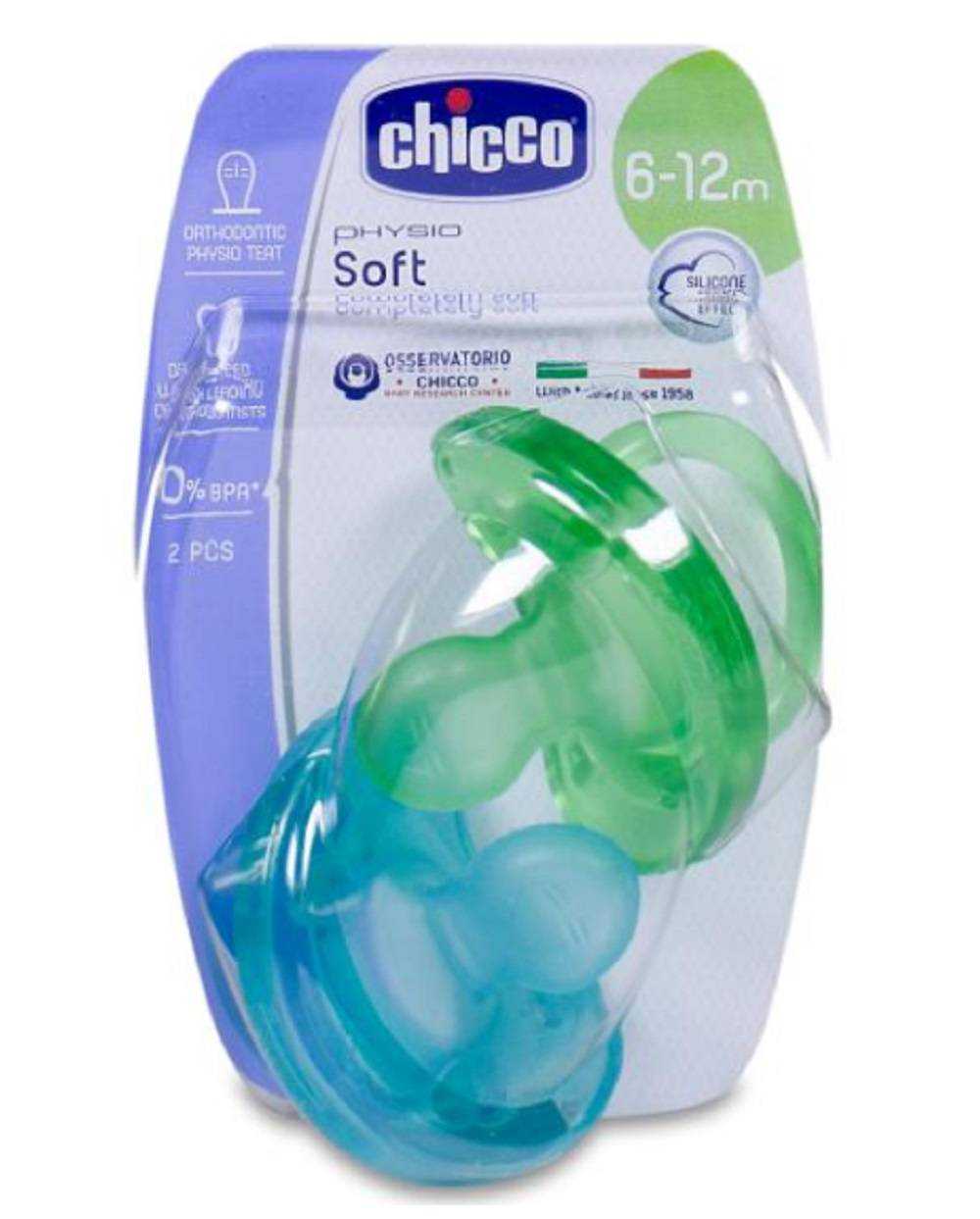 CHUPETE CHICCO PHYSIOFORMA SOFT 6M-16M 2UD - Chupetes