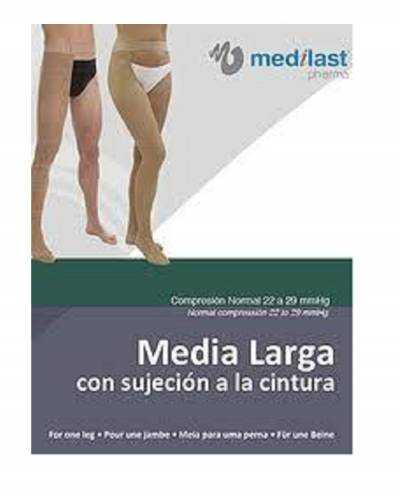 Media larga sujeción a la cintura compresión normal talla L Pierna derecha Medilast
