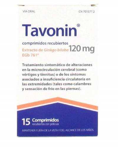 Tavonin 120 mg - 15 comprimidos n