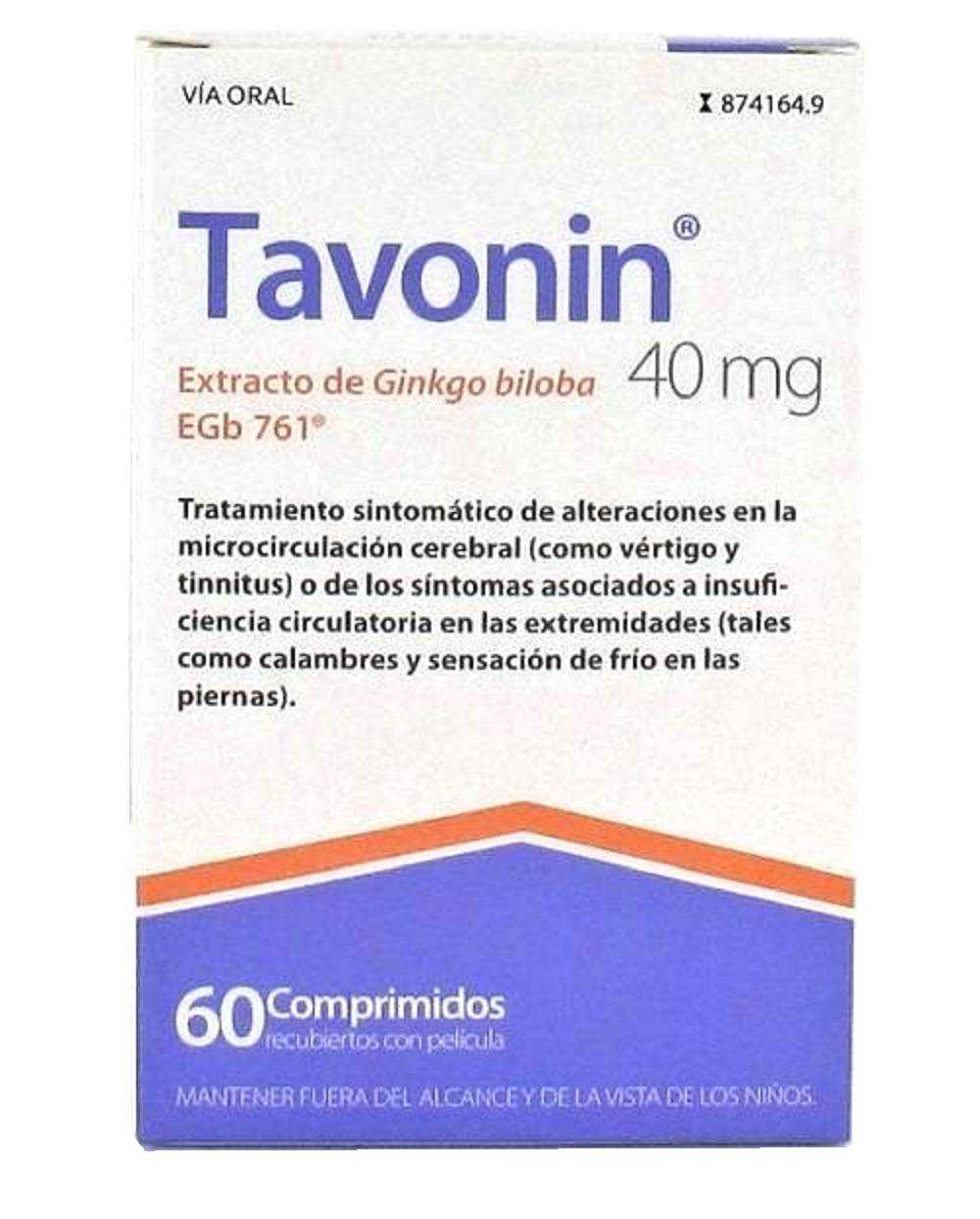 Tavonin 40 mg - 60 comprimidos