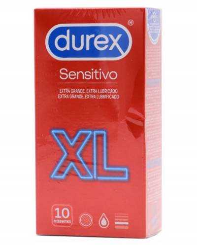Durex sensitivo xl extra grande extra lubricado 10 u. n