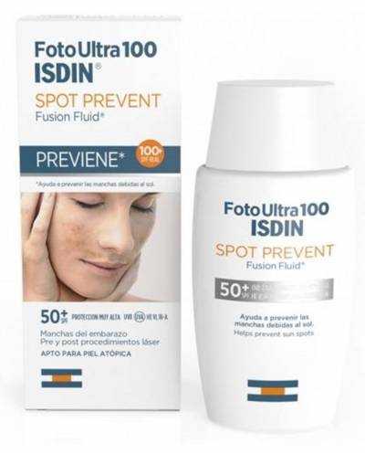 Fusion fluid isdin - spot prevent - spf 100+ -  50 ml