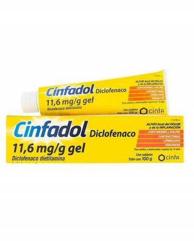 Cinfadol diclofenaco 11.6 mg gel 100 g