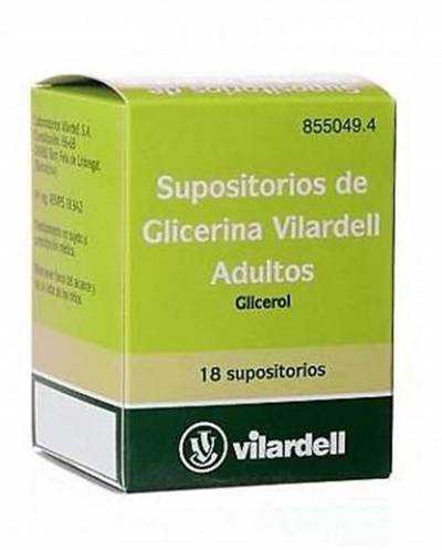 Supositorios de glicerina vilardell - adultos - 18 uds