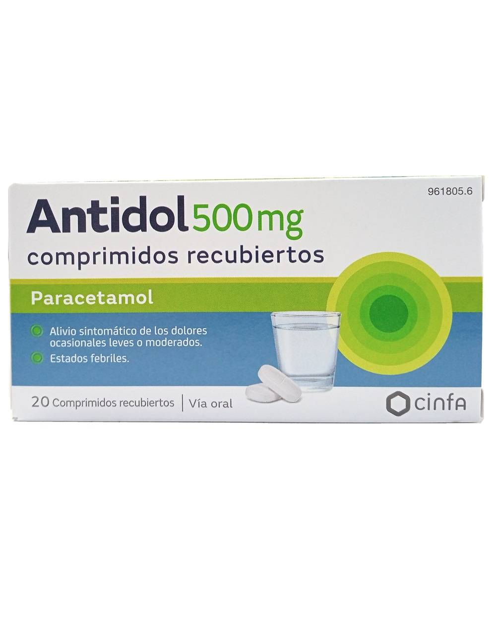 Antidol 500 mg - 20 comprimidos