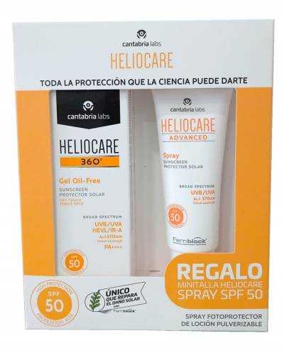 Pack helio 360 gel oil free spf 50+ spray spf 50+ n