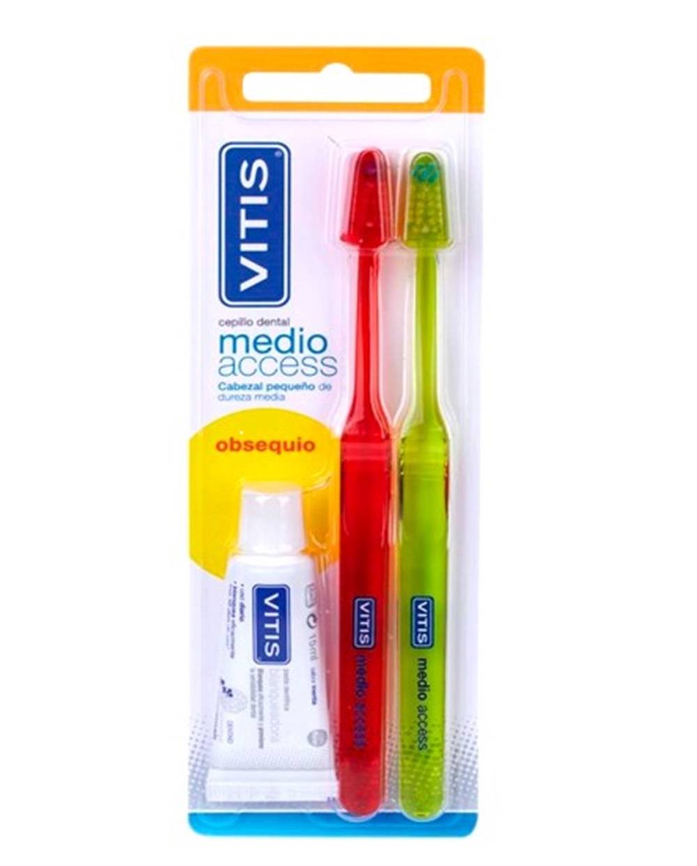 Duplo cepillo dental vitis Access Medio