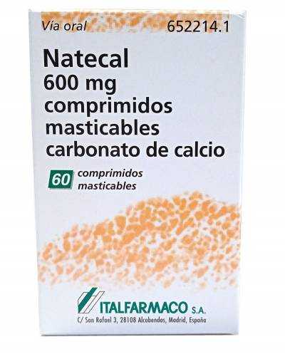 Natecal 600 mg - 60 comprimidos masticables