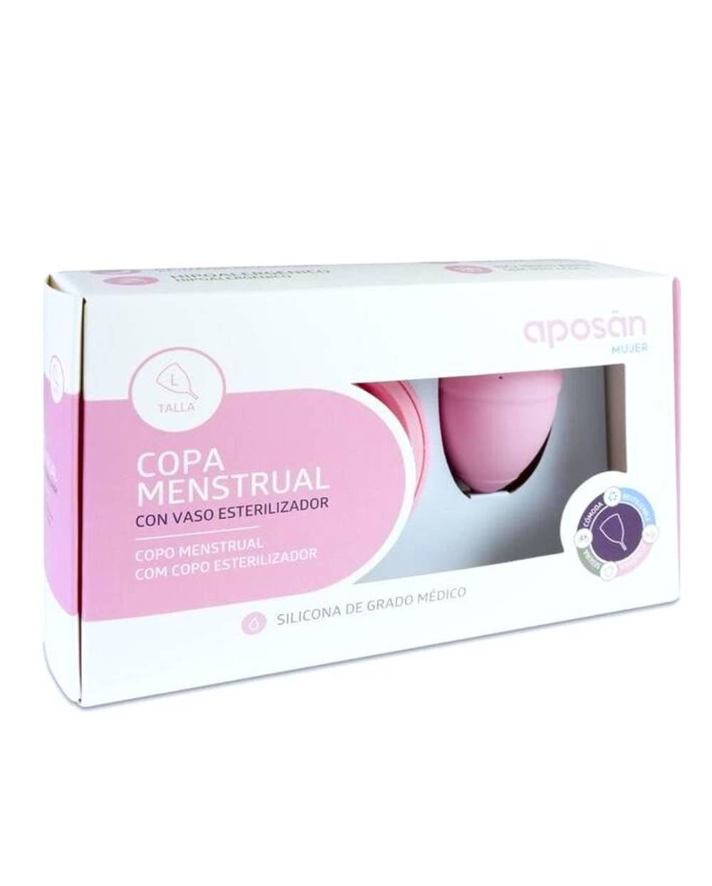 Aposan mujer copa menstrual 1 unidad talla l n
