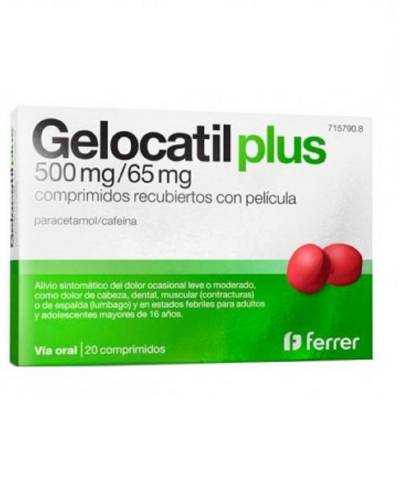 GELOCATIL PLUS 500/65 MG 20...