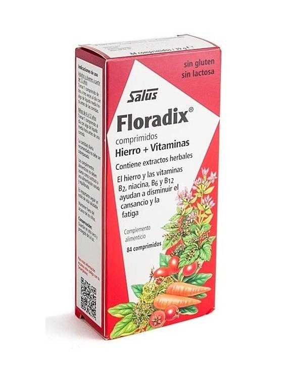Floradix - hierro + vitaminas - 84 comprimidos