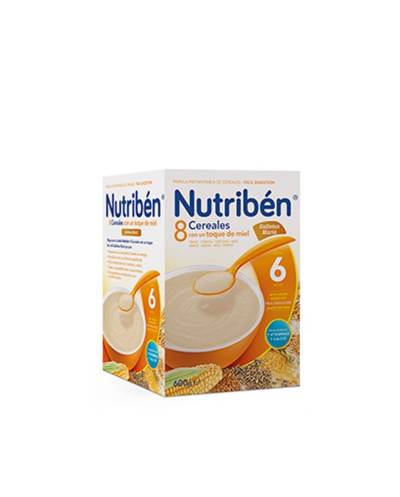Nutriben 8 cereales con un toque de miel y galletas maria - 600 gr