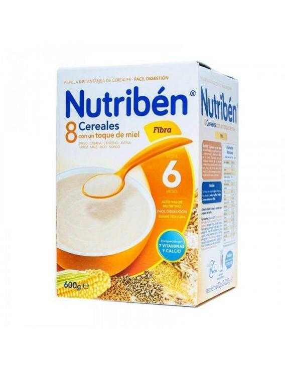 Nutriben 8 cereales con un toque de miel y fibra - 600 gr