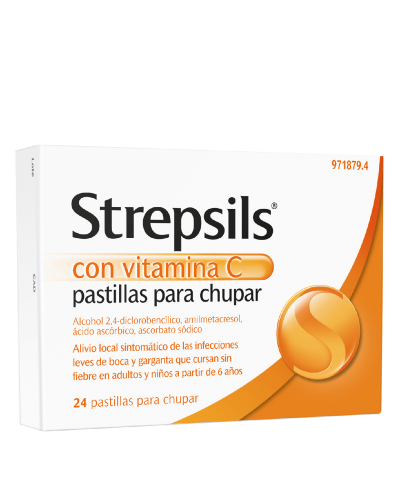 Strepsils con vitamina c - 24 pastillas para chupar