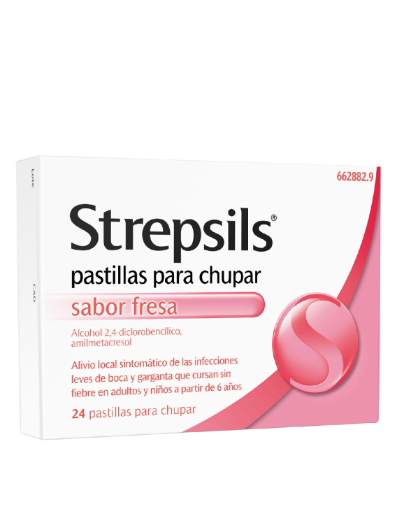 Strepsils sabor fresa - 24 pastillas para chupar