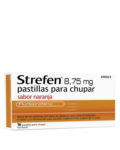 Strefen sabor naranja - 8.75 mg - 16 pastillas para chupar