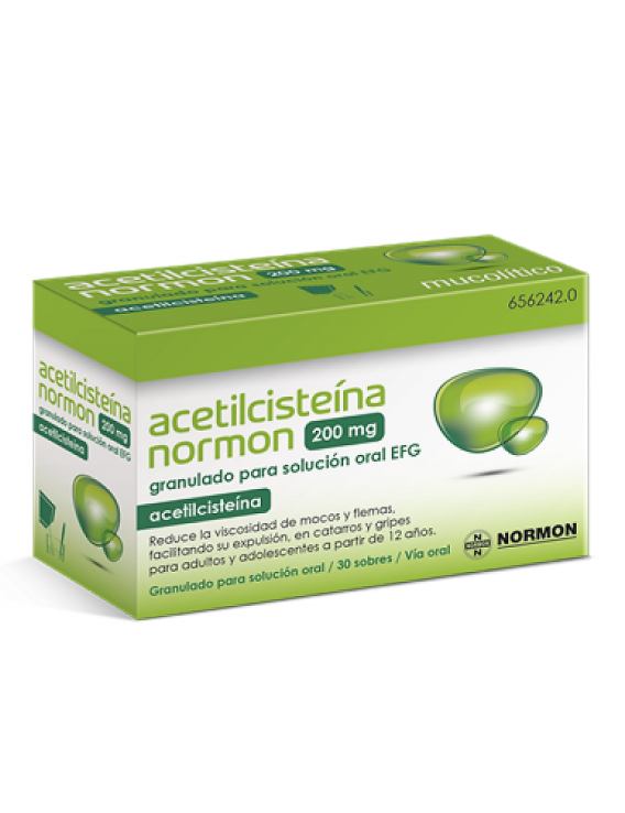 Acetilcisteína normon 200 mg - 30 sobres