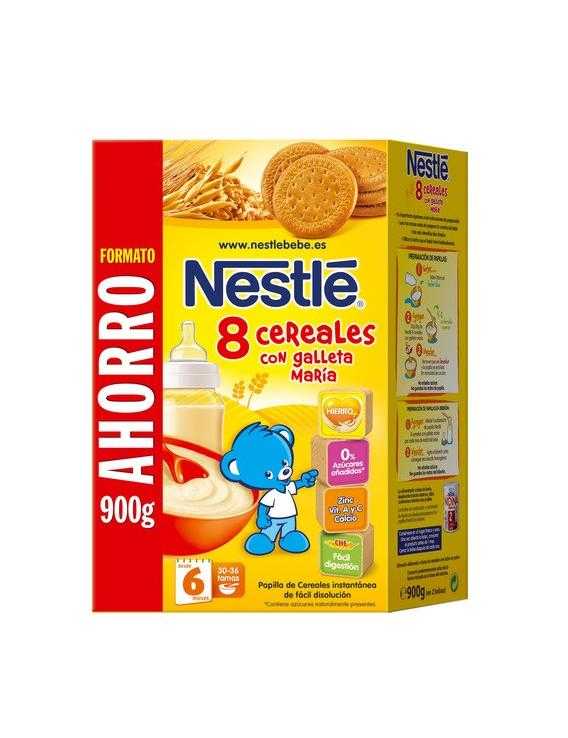 Nestle 8 cereales con galletas maria 900 g