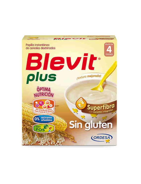 Blevit Plus Superfibra Sin Gluten - Papilla de Cereales para Bebé