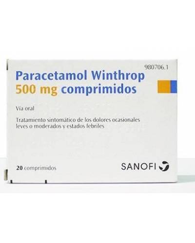PARACETAMOL WINTHROP 500 MG...