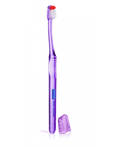 VITIS Orthodontic Access Toothbrush – Small Head For Braces, Hard To Reach Areas, Soft/MEDIUM Bristles